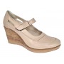 Marimea 37 Pantofi dama cu platforma din piele naturala Bej P9154BEJ